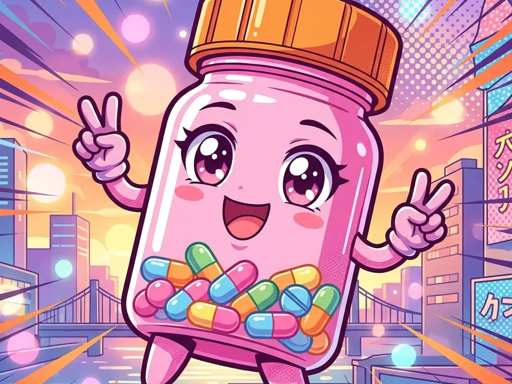 Milli, the DoseTrack character, in the app’s anime artwork