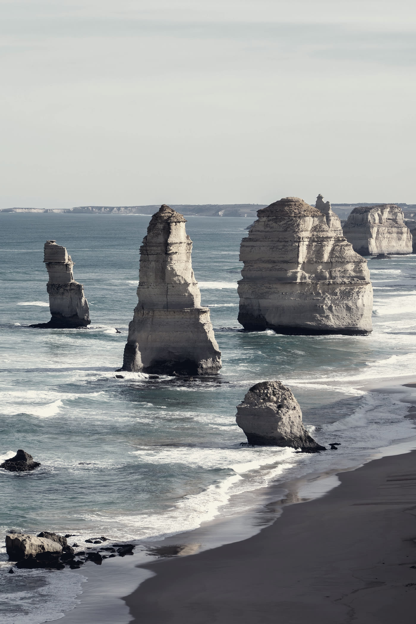 Limestone stacks off the Port Campbell coast
