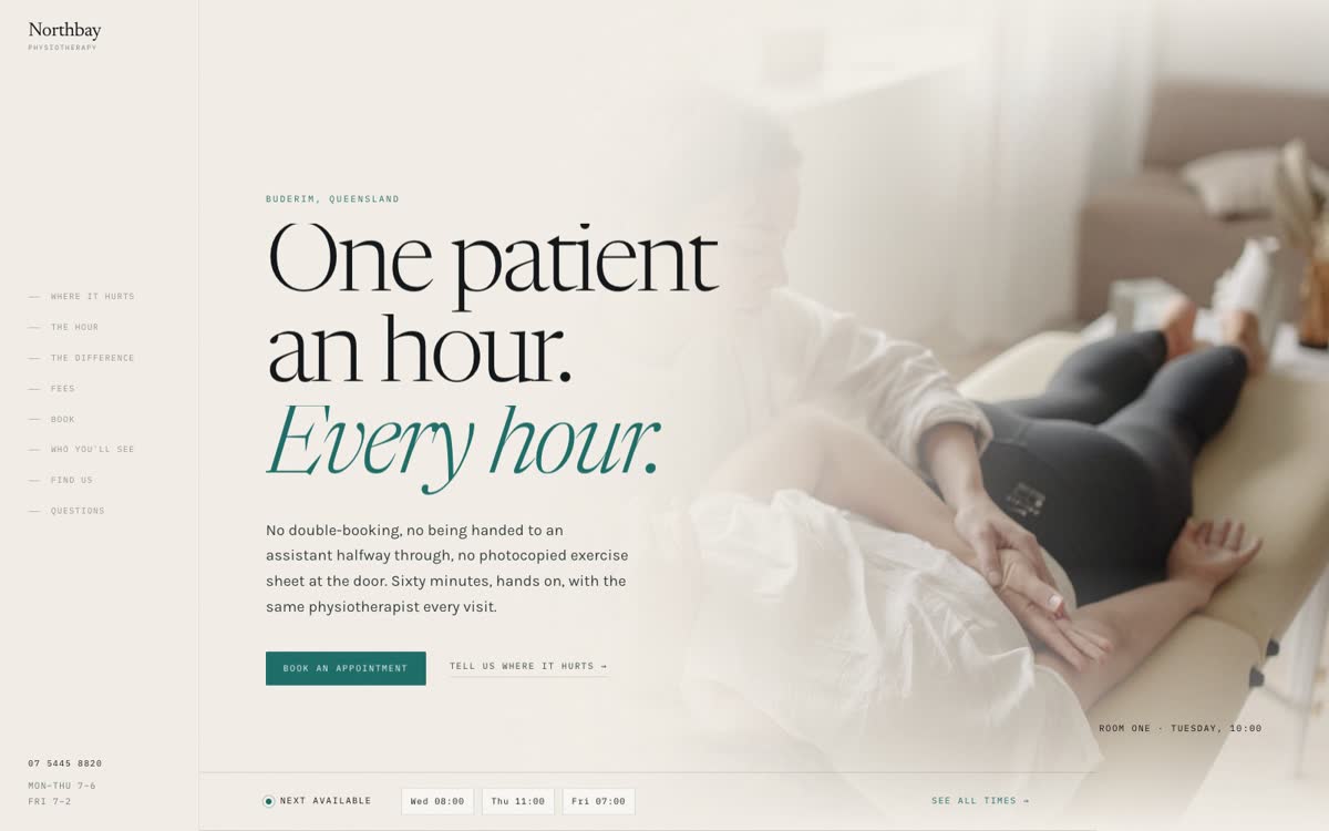Northbay Physio demonstration website